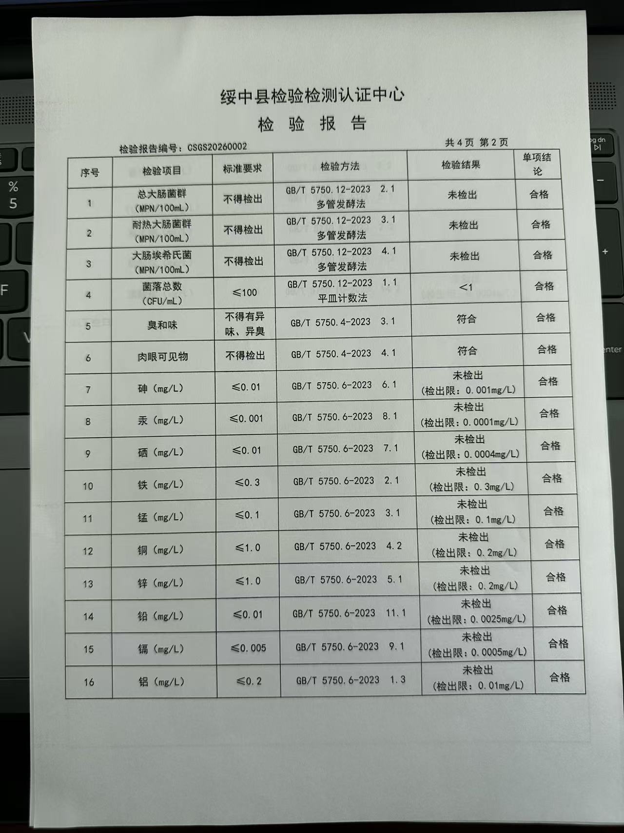 20260002水质报告